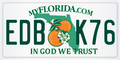 FL license plate EDBK76