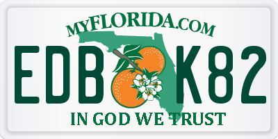 FL license plate EDBK82