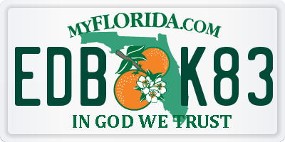 FL license plate EDBK83