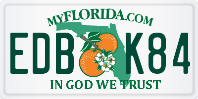 FL license plate EDBK84