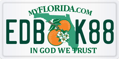 FL license plate EDBK88