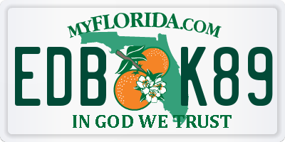 FL license plate EDBK89