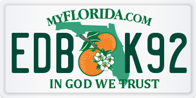 FL license plate EDBK92