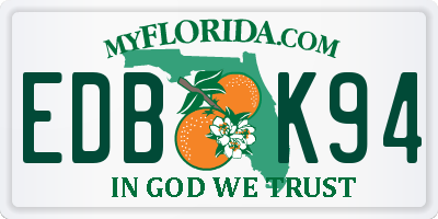 FL license plate EDBK94