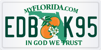 FL license plate EDBK95