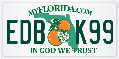 FL license plate EDBK99