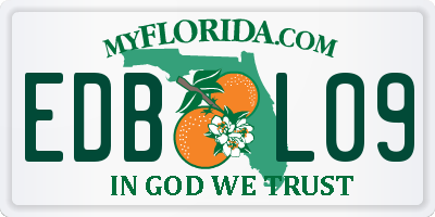 FL license plate EDBL09