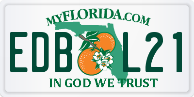 FL license plate EDBL21