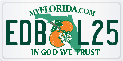 FL license plate EDBL25