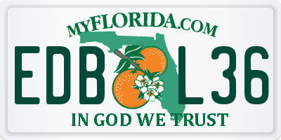 FL license plate EDBL36