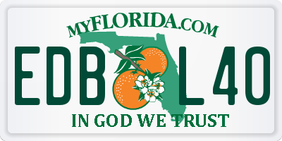 FL license plate EDBL40