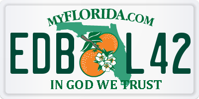 FL license plate EDBL42