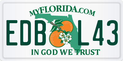 FL license plate EDBL43
