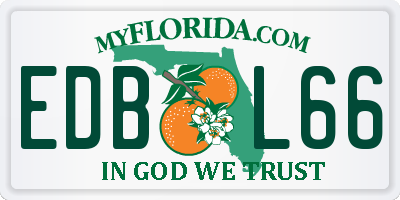 FL license plate EDBL66