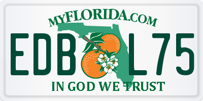 FL license plate EDBL75