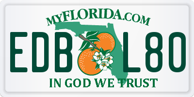 FL license plate EDBL80
