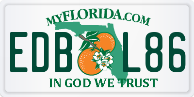 FL license plate EDBL86