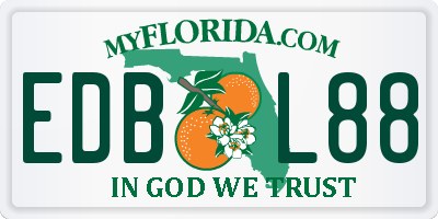 FL license plate EDBL88