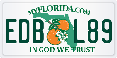 FL license plate EDBL89
