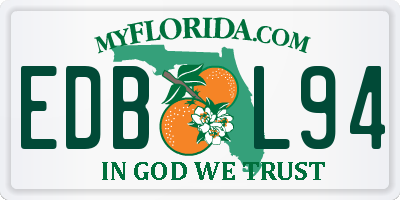 FL license plate EDBL94