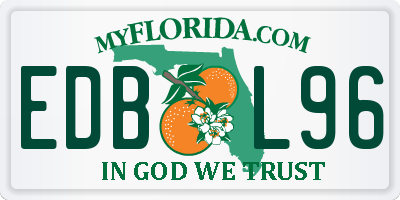 FL license plate EDBL96