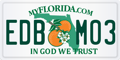 FL license plate EDBM03