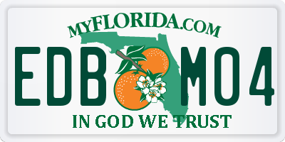 FL license plate EDBM04