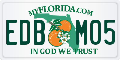 FL license plate EDBM05