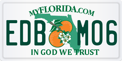 FL license plate EDBM06