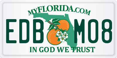 FL license plate EDBM08