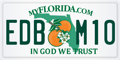 FL license plate EDBM10