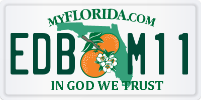 FL license plate EDBM11