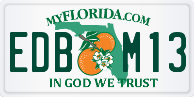 FL license plate EDBM13