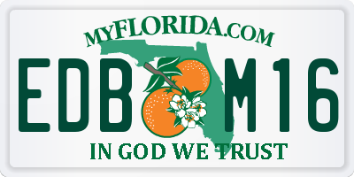 FL license plate EDBM16