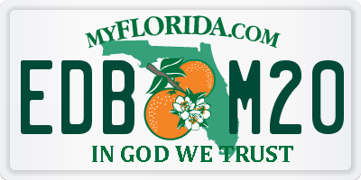 FL license plate EDBM20