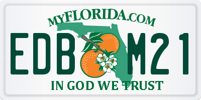 FL license plate EDBM21
