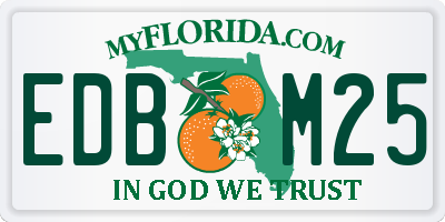 FL license plate EDBM25