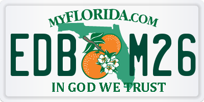 FL license plate EDBM26