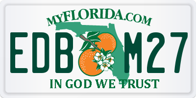 FL license plate EDBM27
