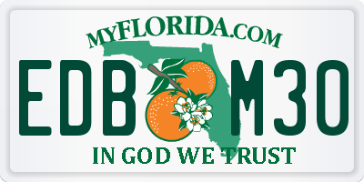 FL license plate EDBM30