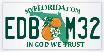FL license plate EDBM32