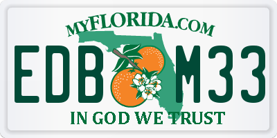 FL license plate EDBM33