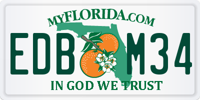 FL license plate EDBM34