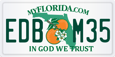 FL license plate EDBM35