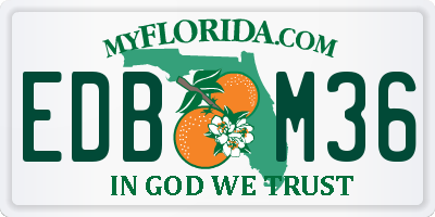 FL license plate EDBM36