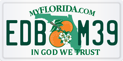 FL license plate EDBM39