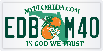 FL license plate EDBM40