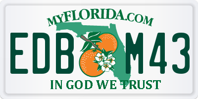 FL license plate EDBM43
