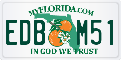 FL license plate EDBM51