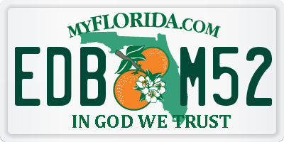 FL license plate EDBM52